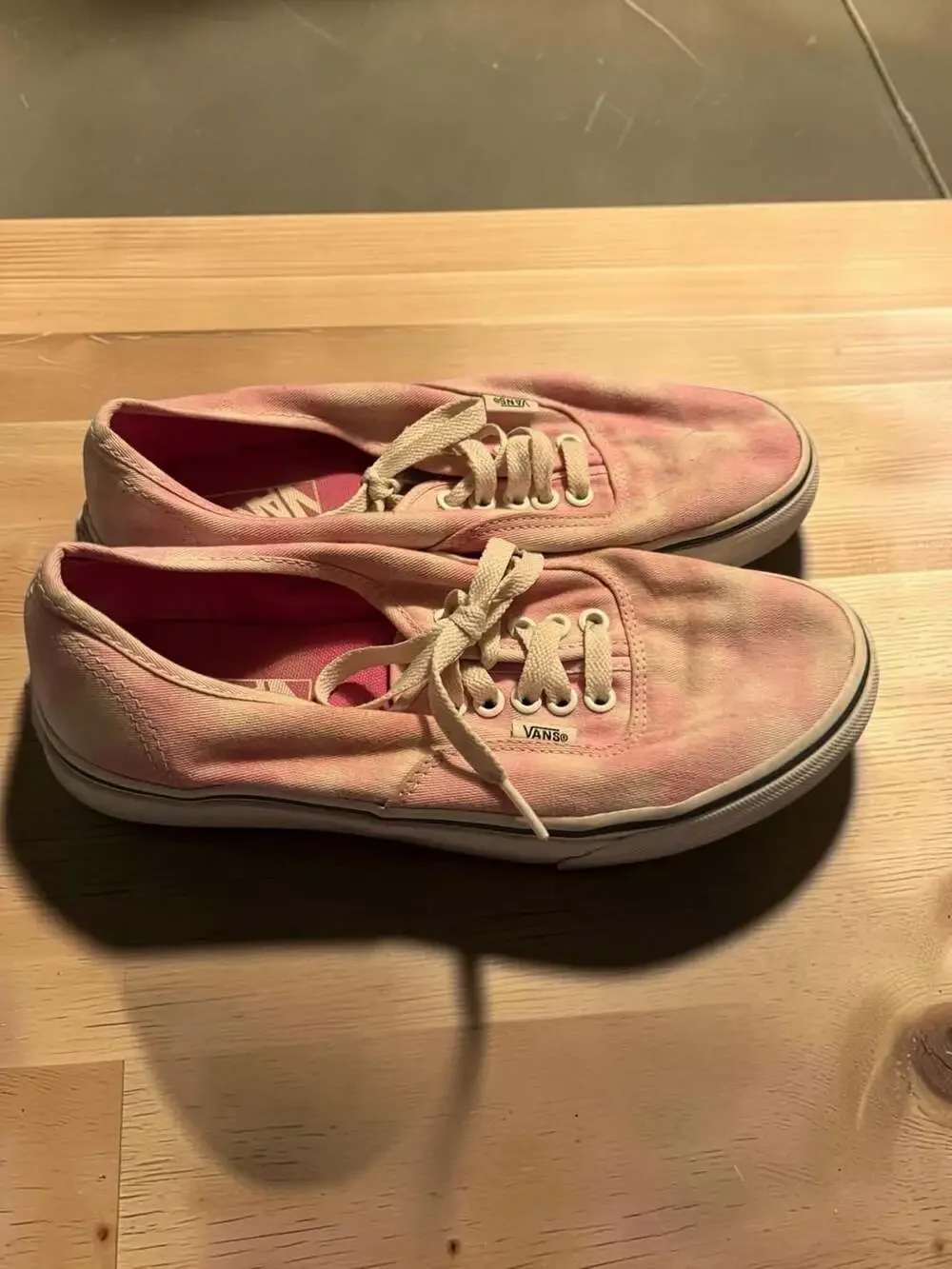 Vans Authentic Size 8.0 Pink Tie Dye Canvas Low Top Sneakers